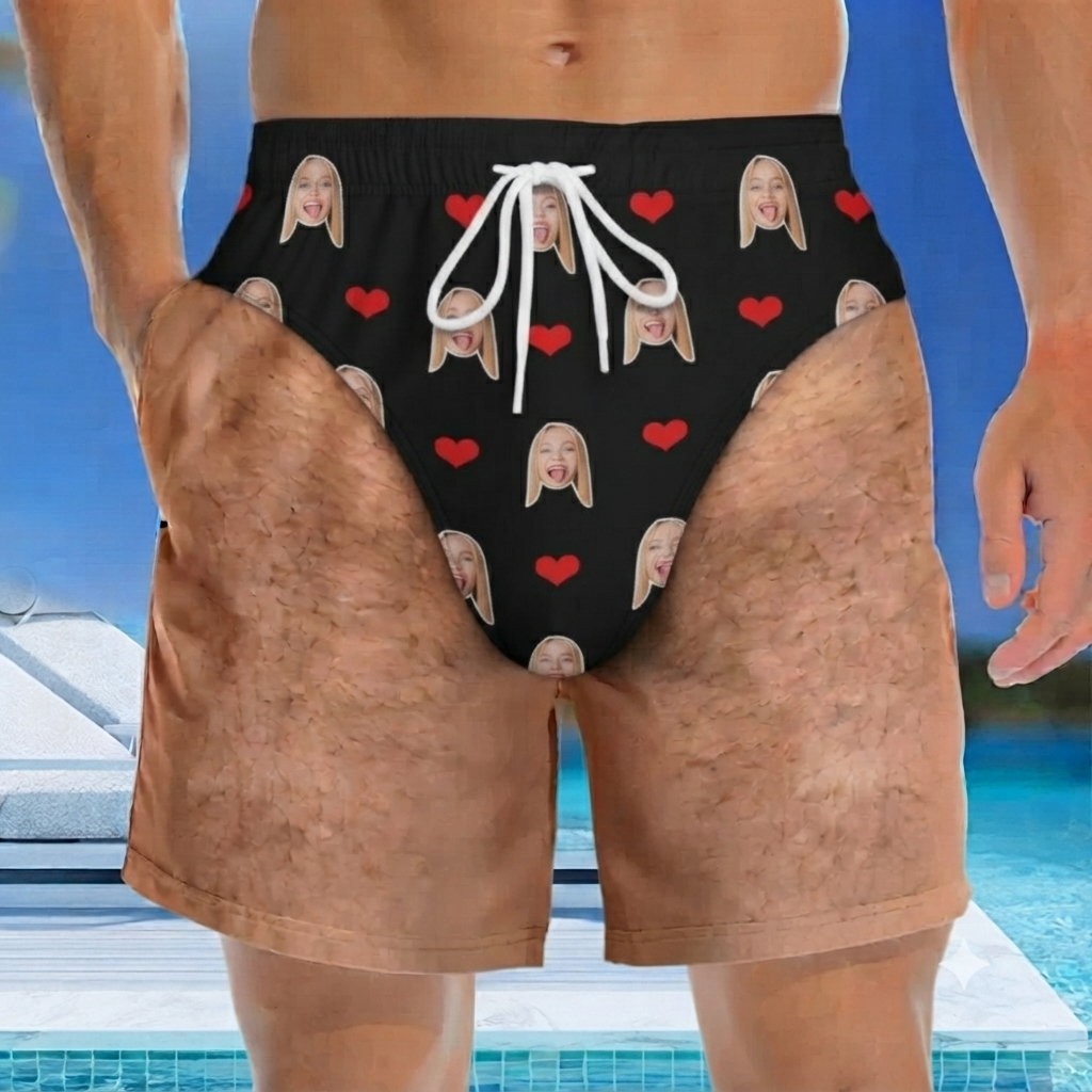 Custom Funny Patriotic Men's Swim Trunks Personalized Summer Vacation And Travel Gifts For Men - namenecklace