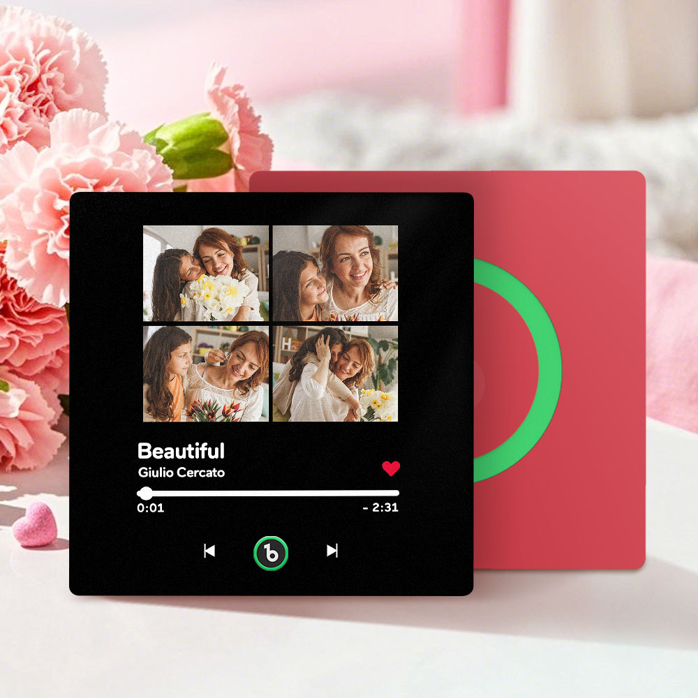 Mother's Day Gifts Custom Music Fridge Magnet Colorful Frame Album Fridge Magnet Can Play Songs