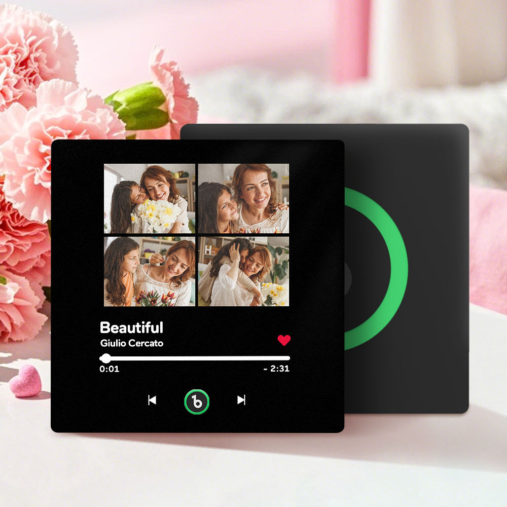 Mother's Day Gifts Custom Music Fridge Magnet Colorful Frame Album Fridge Magnet Can Play Songs