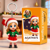 Custom Photo to 3D Keychain Figurine Cute Mini Doll Christmas Present for Boyfriend Girlfriend