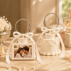 Personalized 3D Photo Cake Keychain Custom Picture Gift for Couples