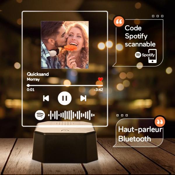 Unique Gifts For Love - Spotify Code Music Plaque Glass For Love(5.9in x 7.7in)