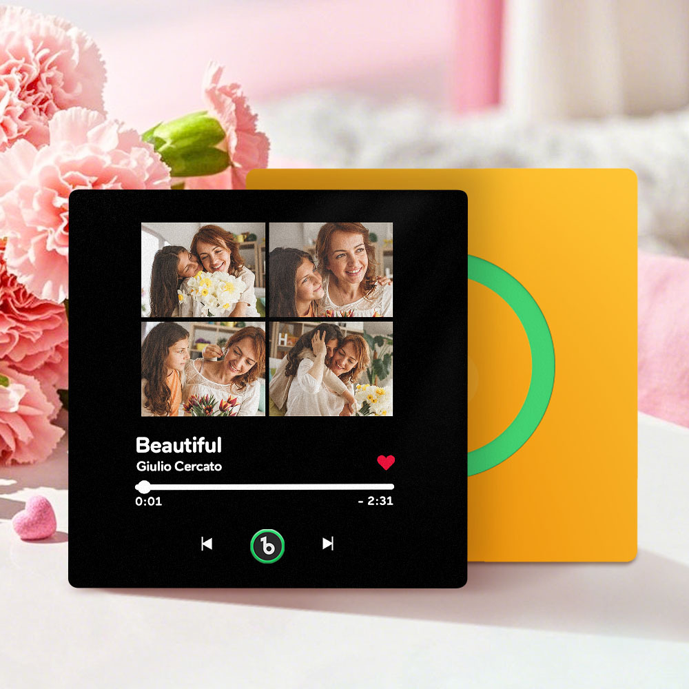 Mother's Day Gifts Custom Music Fridge Magnet Colorful Frame Album Fridge Magnet Can Play Songs