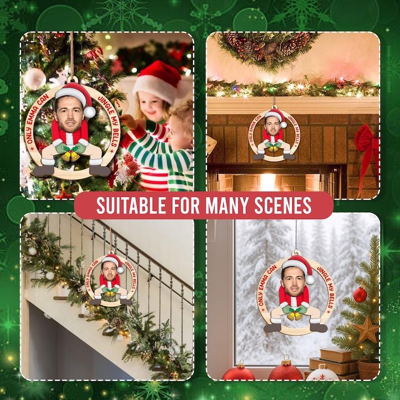 Funny Personalized Christmas Ornament, Custom Face Ornament for Couples, Naughty Xmas Gift for Him or HerCustom Face Ornament for Couples, Naughty Xmas Gift for Him or Her - Photowatch