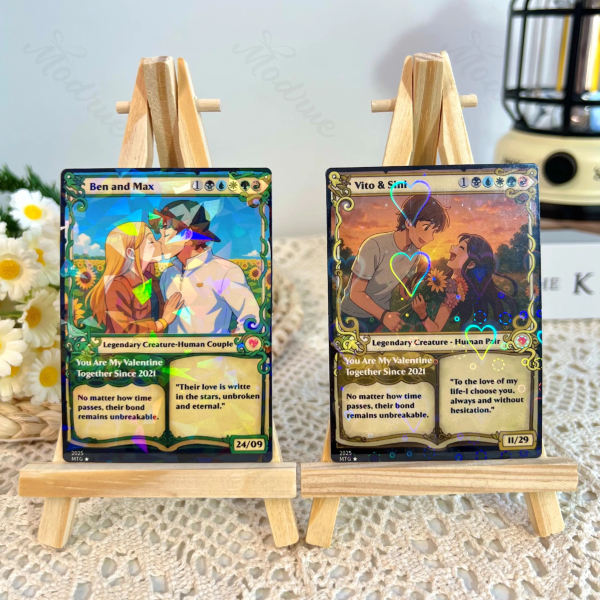 Custom Magic Card Fantasy Game Anime Card Valentine's Day Gift for Couple