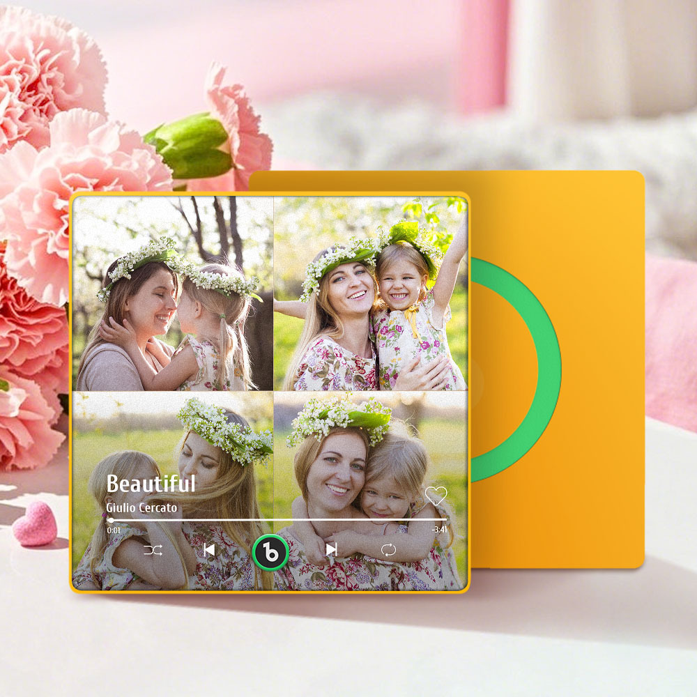 Mother's Day Gifts Custom Music Fridge Magnet Colorful Frame Album Fridge Magnet Can Play Songs