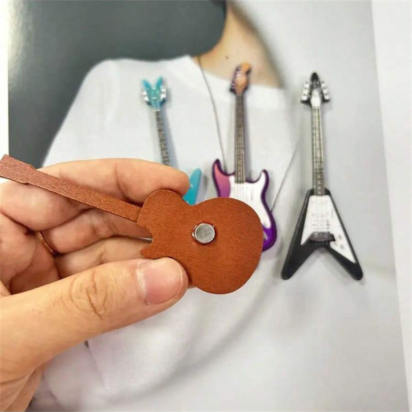 4Pcs Guitar Cute Fridge Magnets Musical Instruments Refrigerator Magnets