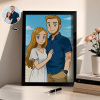 Custom Photo Cartoon Wooden Frame Decorations Romantic Decor Plaque Gifts For Couples - MyPhotoSocks