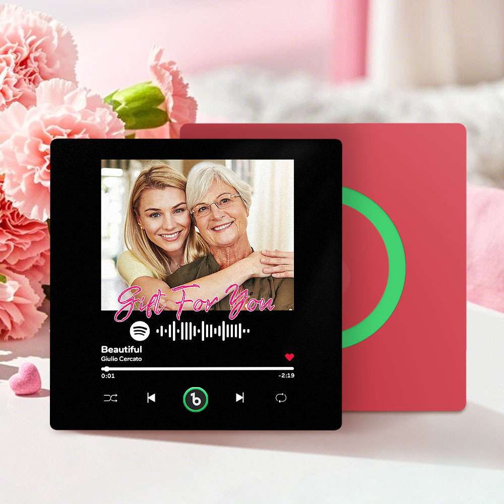 Mother's Day Gifts Custom Music Fridge Magnet Colorful Frame Album Fridge Magnet Can Play Songs