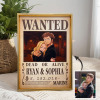 Custom Anime Bounty Couple Portrait Personalized Anime Style Wanted Poster Portrait Unique Captains' Couple Portrait - Photowatch