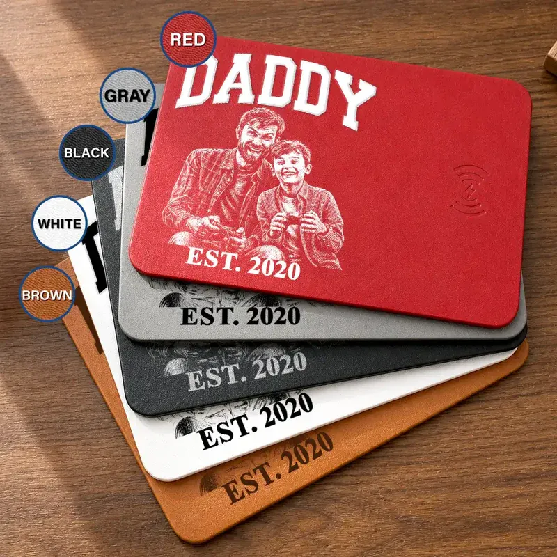 Personalized Charging Pad Dad Sketch Line Art Custom Photo Father's Day Gift For Dad