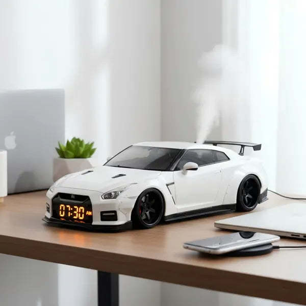 Hypercar Engine Alarm Clock with Realistic Light & Sound Effects Sport Car Décor