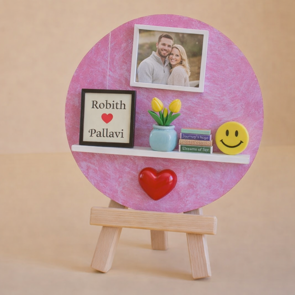 THE MINIATURE RACK Custom Photo & Message Valentine's Day Gift, Personalized Couple Keepsake - Photowatch