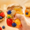 Fruit Jelly Squishy Ball Realistic Fruit Gel Stress Relief Sensory Fidget Toy