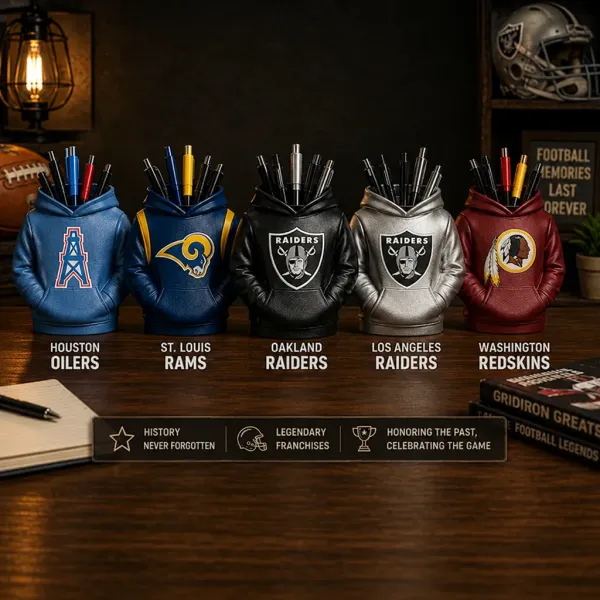 Football Hoodie Pen Holder | Team Desk Organizer