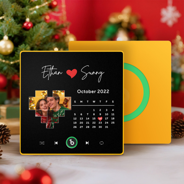 Christmas Gifts Custom Music Fridge Magnet Colorful Frame Music Wall Photo Sticker Personalized Song Fridge Magnet