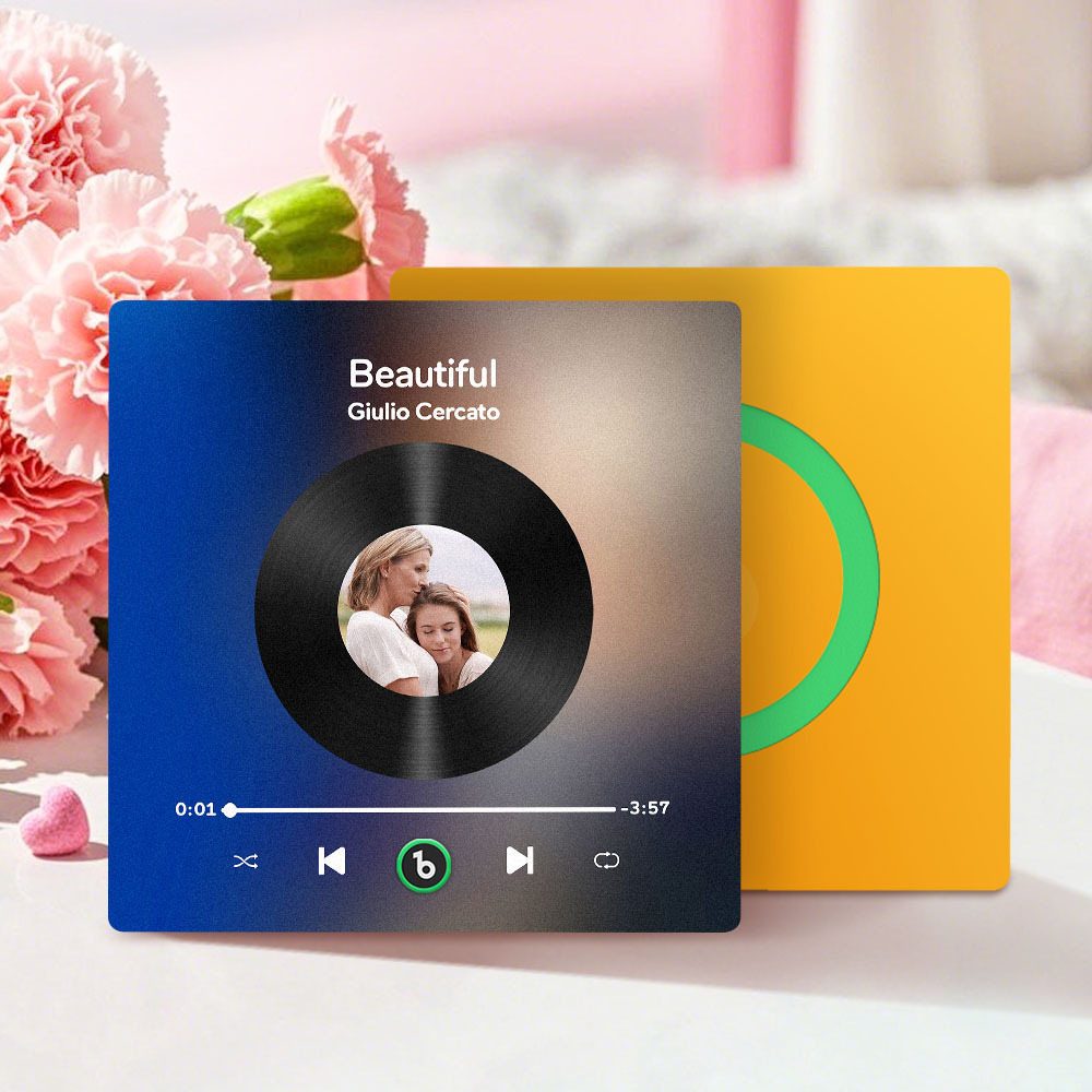 Mother's Day Gifts Custom Music Fridge Magnet Colorful Frame Album Fridge Magnet Can Play Songs