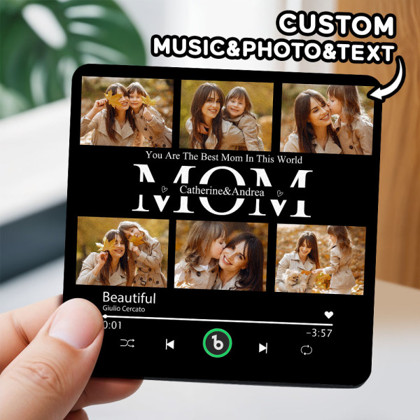 Custom Music Fridge Magnets Custom Music Fridge Magnet Colorful Frame Album Fridge Magnet Can Play Songs Gift for Couple