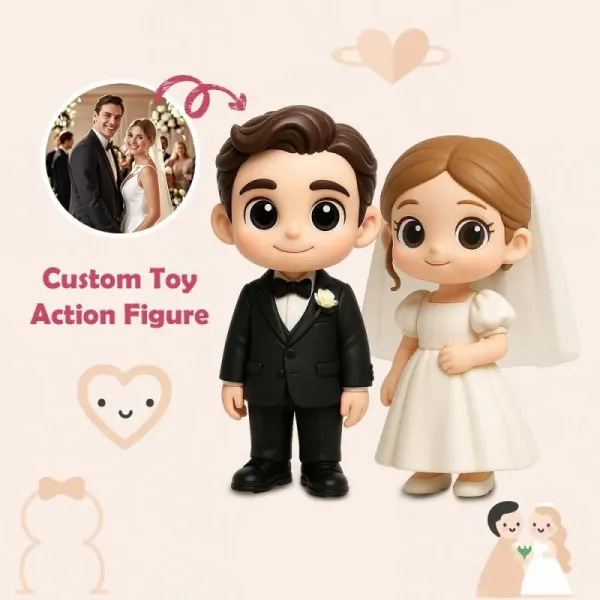 Custom 3D Action Figure From Your Photo Personalized Toy Figure Couple Custom Action Figure Gifts For Wedding