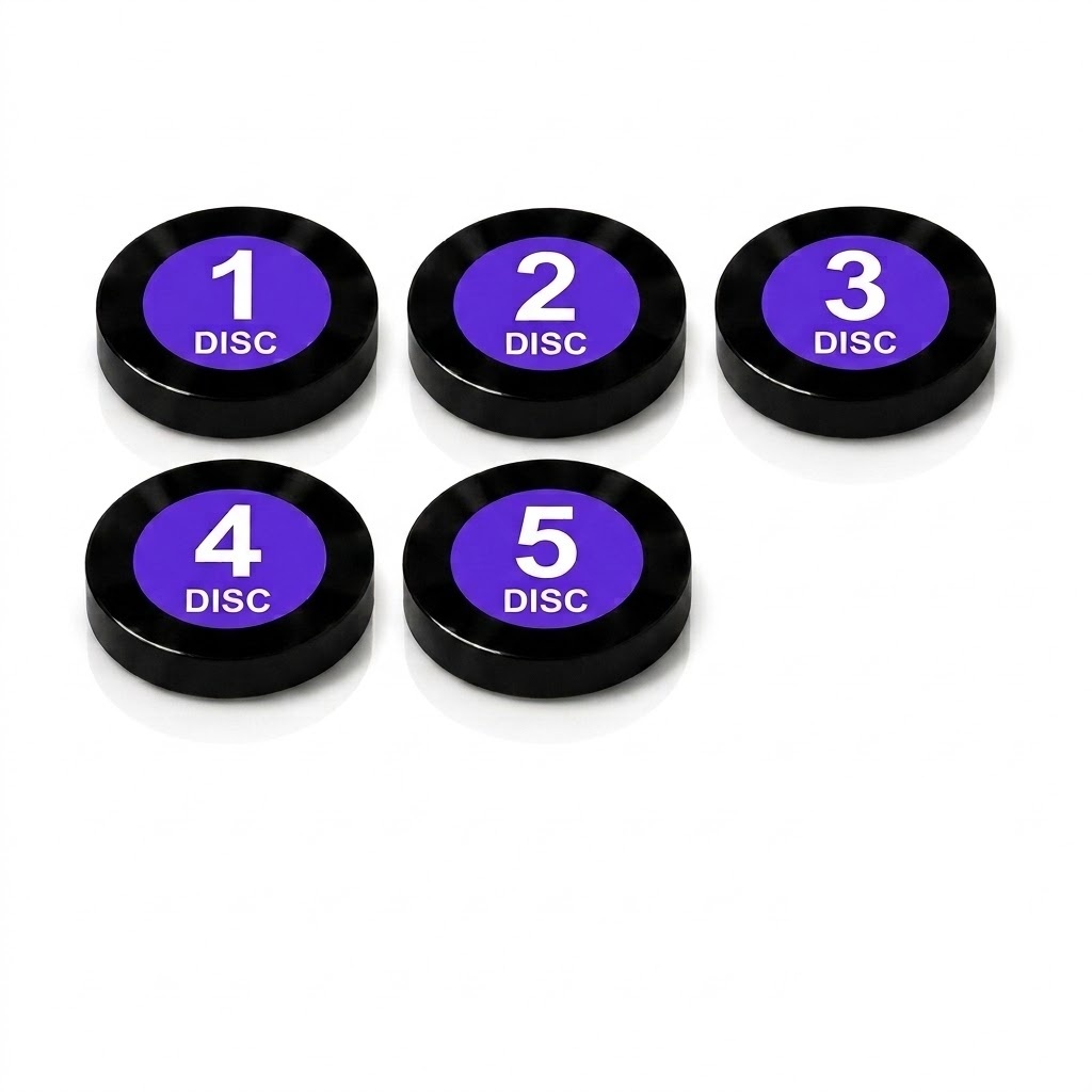 Custom Mini Vinyl Record Music Player With 9 Discs,  Magnetic Disc Music Player with Rechargeable Battery