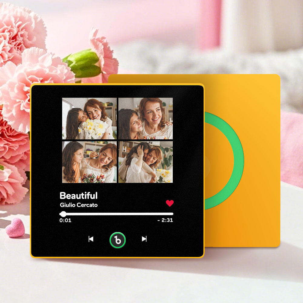 Mother's Day Gifts Custom Music Fridge Magnet Colorful Frame Album Fridge Magnet Can Play Songs