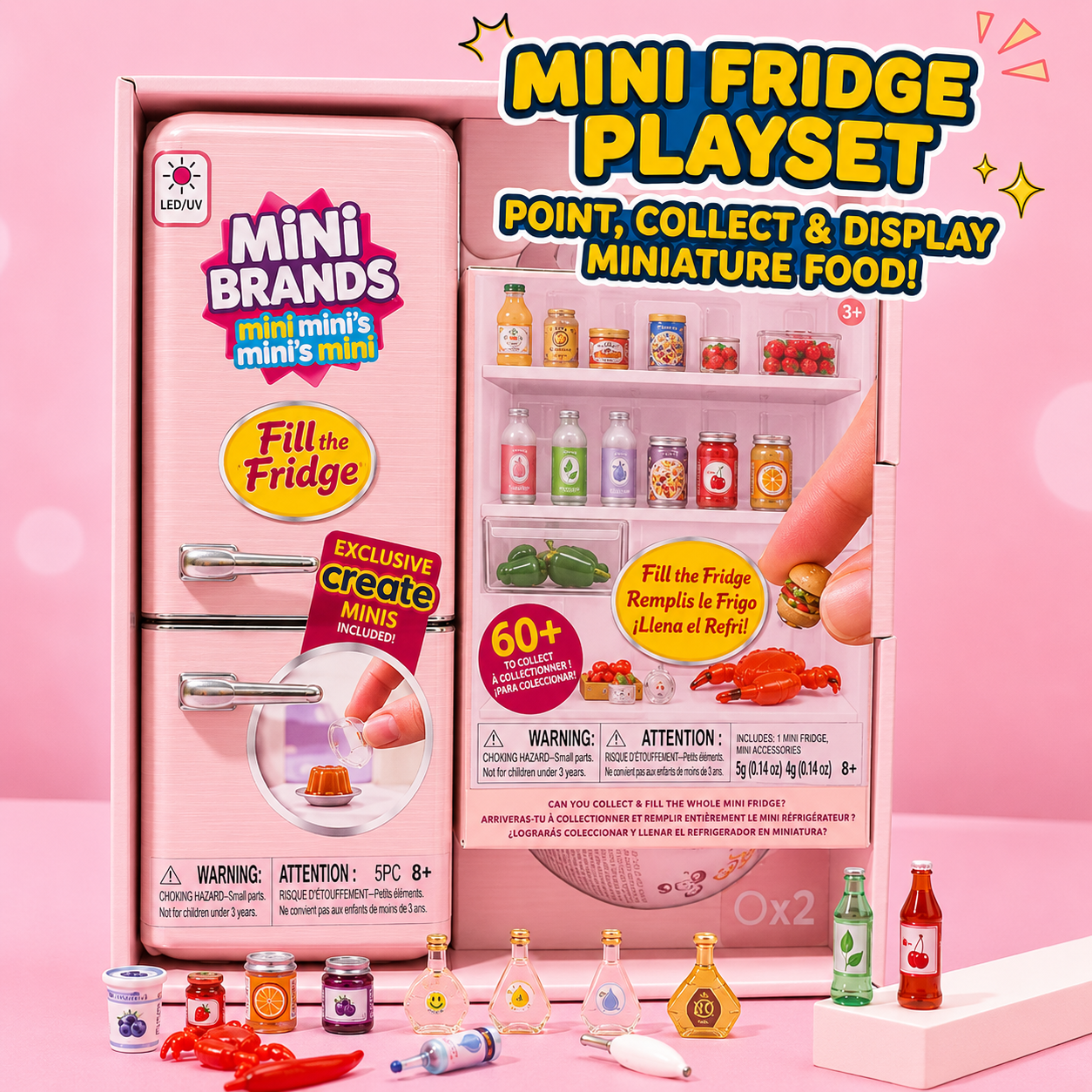 Mini Fridge Blind Box Toy Set, Cute Mini Fridge Blind Box, Tiny Food Collectibles & Surprise Miniatures, DIY Play Fridge for Collectors