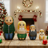 Personalized Portrait Nesting Doll Custom Photo Family Portrait Cartoon Style Gift Photo Anniversary Gift