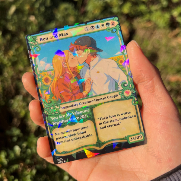 Custom Magic Card Fantasy Game Anime Card Valentine's Day Gift for Couple