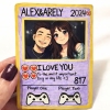 Personalized Valentine’s Day Power Couple Card, Custom Anniversary Card Couple Photo Anime Style, Best Valentine's Day Gift for Lover