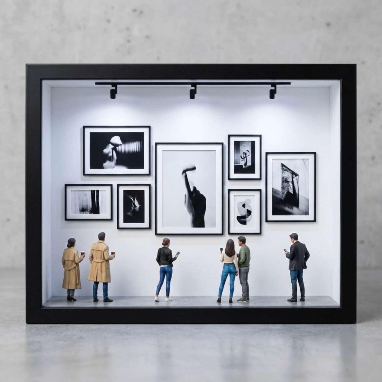 Custom Photo Mini Art Gallery Frame Personalized Museum of Us Frame Unique and Meaningful Gift for Her or Him - Photowatch