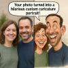 Custom Funny Caricature Portrait Frame Transform Your Photo into Hilarious Art Gift