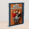 Personalized Father's Day Gift For Dad, Custom Photo Dad And Kids Action Figure Acrylic Block, Best Dad Ever Block Plaque, Gift For Husband
