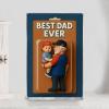 Personalized Father's Day Gift For Dad, Custom Photo Dad And Kids Action Figure Acrylic Block, Best Dad Ever Block Plaque, Gift For Husband