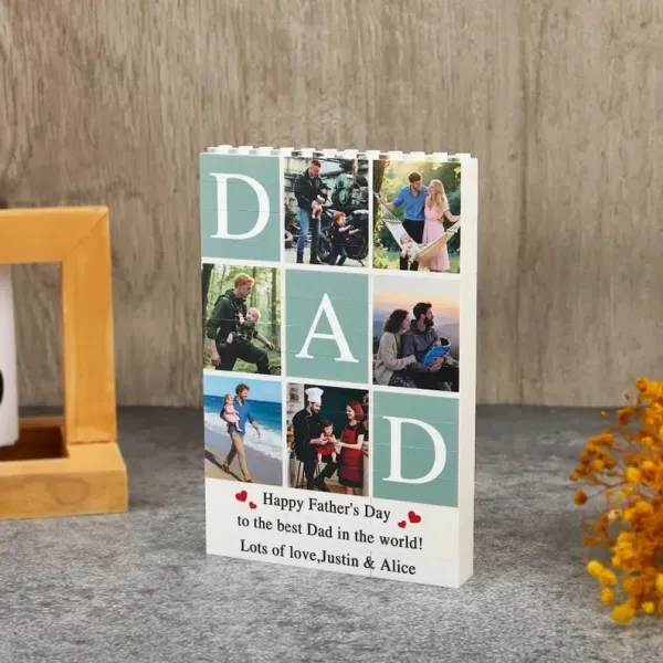 Custom Photo Brick Puzzle Frame – Build Gentle Love, A Meaningful Gift for Dad & Father's Day
