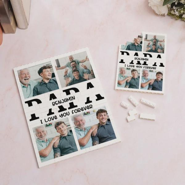 Custom Photo Brick Puzzle Frame – Build Gentle Love, A Meaningful Gift for Dad & Father's Day