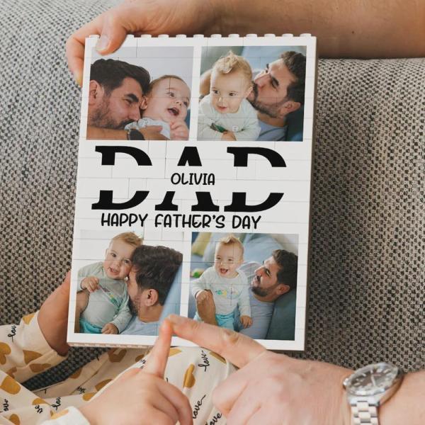 Custom Photo Brick Puzzle Frame – Build Gentle Love, A Meaningful Gift for Dad & Father's Day