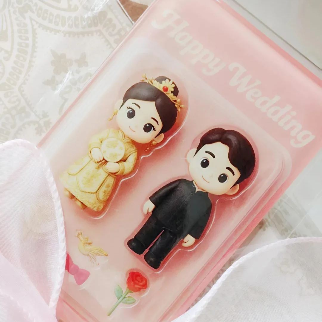 Custom 3D Effect Action Figure Pack Packaging Toy Box Style Art Gift Personalized Acrylic Fridge Magnets Couple's Gifts Wedding Gifts