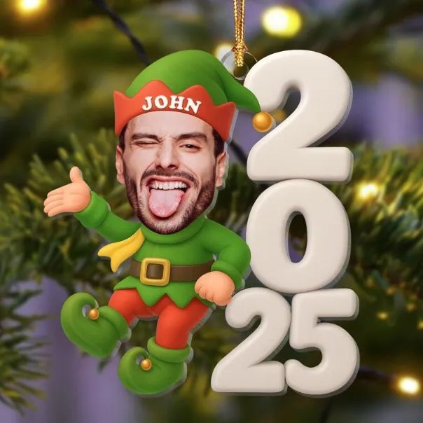 Personalized Family Christmas Ornament, Funny Custom Face Ornament, Holiday Tree Decoration, Christmas Gift for Families - Photowatch