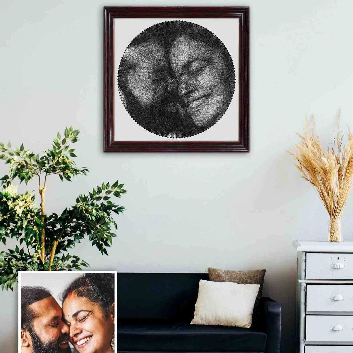 Personalized Photo String Kit Thread Portrait Art Create Your Own Unique Thread Painting with our DIY String Art Kit DIY Wall Art Handmade Gift - Photowatch
