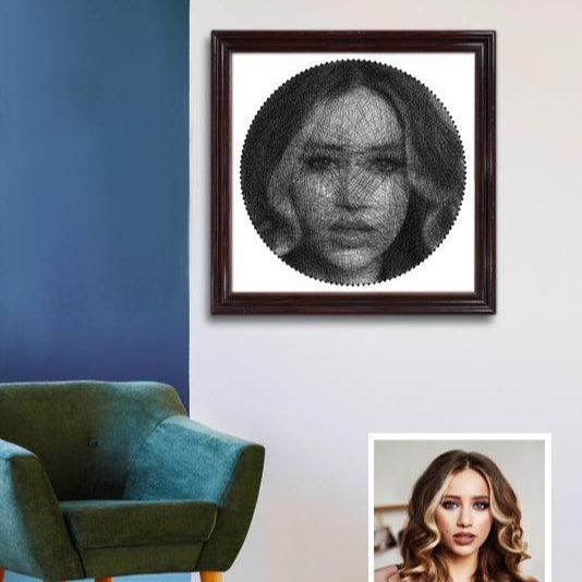 Personalized Photo String Kit Thread Portrait Art Create Your Own Unique Thread Painting with our DIY String Art Kit DIY Wall Art Handmade Gift - Photowatch