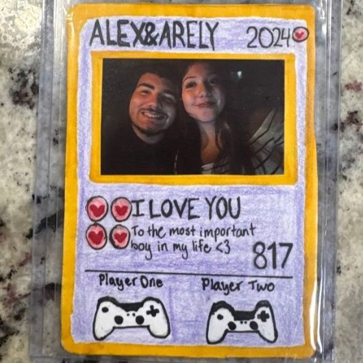 Personalized Valentine’s Day Power Couple Card, Custom Anniversary Card Couple Photo Anime Style, Best Valentine's Day Gift for Lover