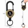 3 In 1 new multifunctional Retractable Pull Reel Carabiner Keychain, Strong Steel Wire Rope Buckle,Outdoor Sport Keychain Tool keychain accessories - Photowatch