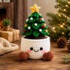 Handmade Crochet Christmas Plant Pots – Festive Holiday Decor Gift for Home & Office