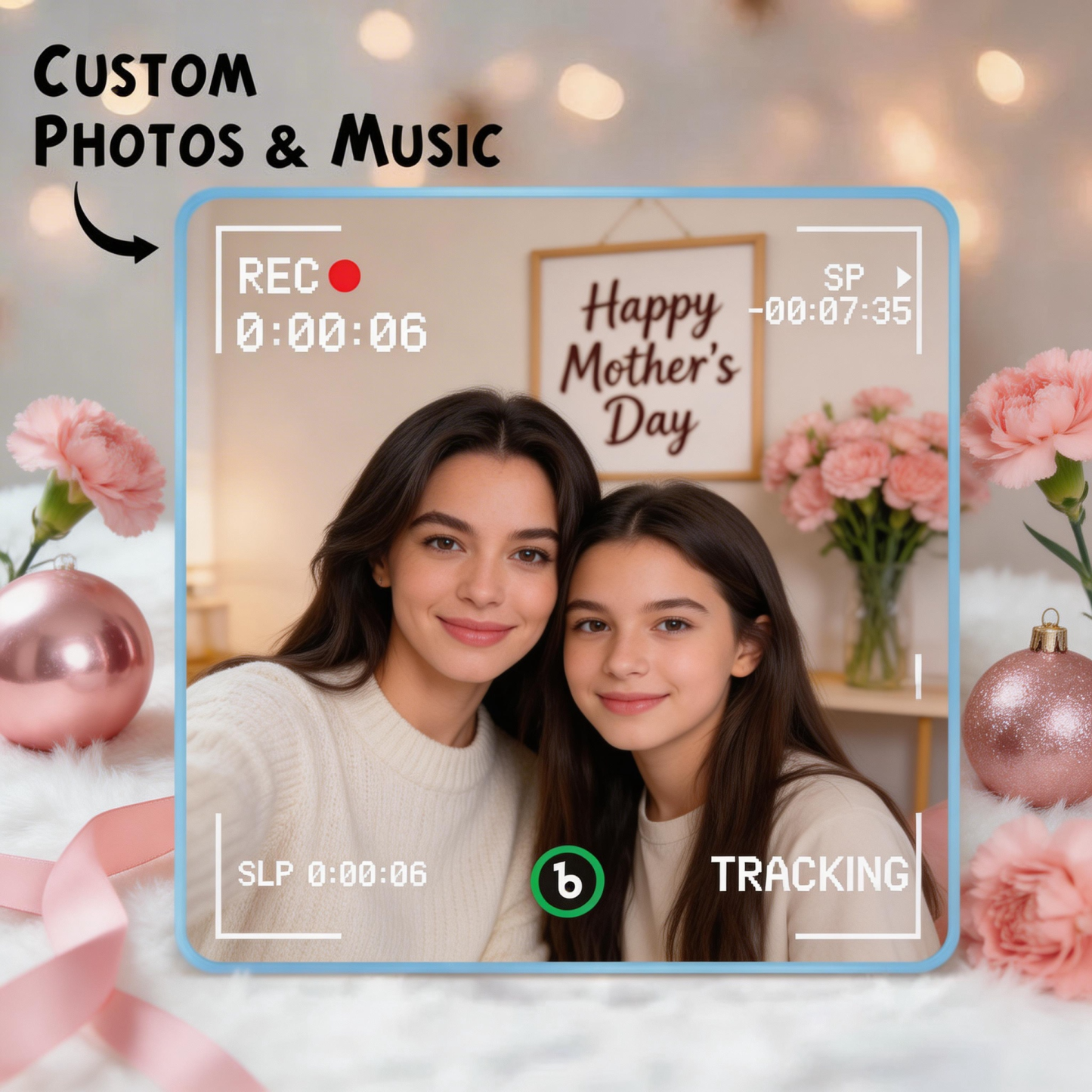 Mother's Day Gifts Custom Music Fridge Magnet Colorful Frame Album Fridge Magnet Can Play Songs
