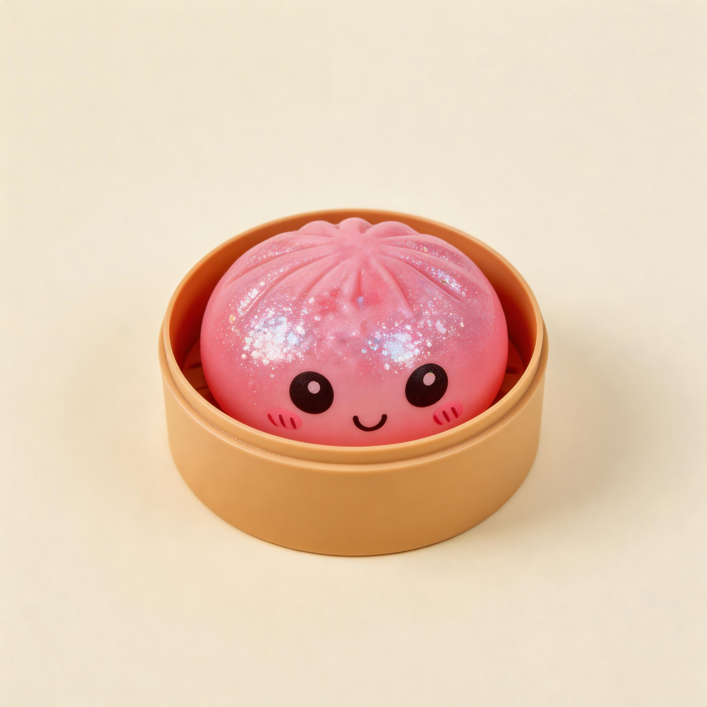 Glitter Dumpling Squishy Toys Steamed Bun Sensory Stress Relief Ball Novelty Desk Soft Squeeze Decompression Gift - Photowatch
