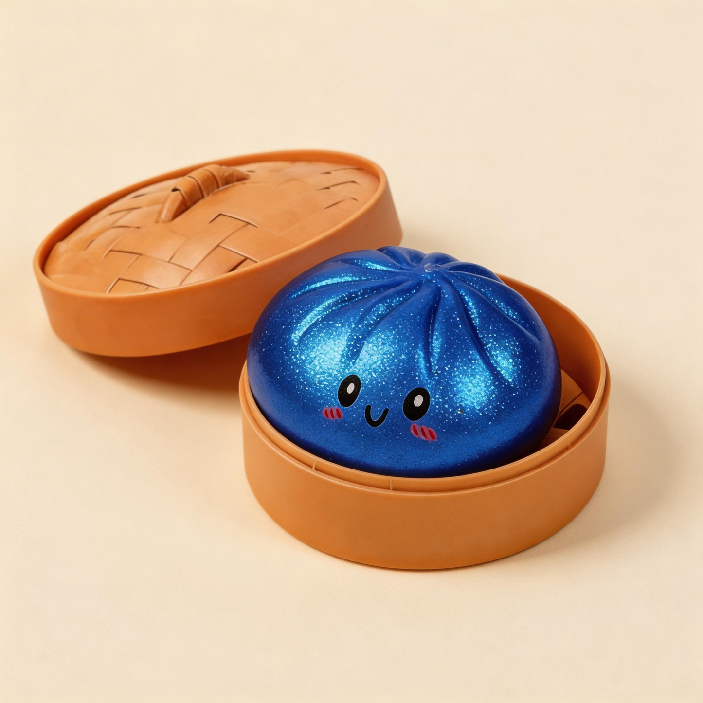 Glitter Dumpling Squishy Toys Steamed Bun Sensory Stress Relief Ball Novelty Desk Soft Squeeze Decompression Gift - Photowatch