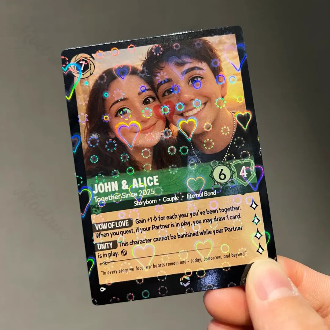 Carte Personnalisée Avec Portrait De Couple Style Dessin Animé, Carte D'anniversaire Personnalisée Avec Photo De Couple Style Anime, Cadeau Idéal Pour La Saint-valentin. - MaPhotocaleconFr