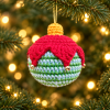 Handmade Crochet Christmas Ornament with Foam Ball Core Cute Squeeze Decoration Holiday Gift