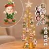 Personalized Custom Photo & Name Christmas LED Tree Lights, Family Together Santa Elf Snowman, Best Christmas Gift for Family