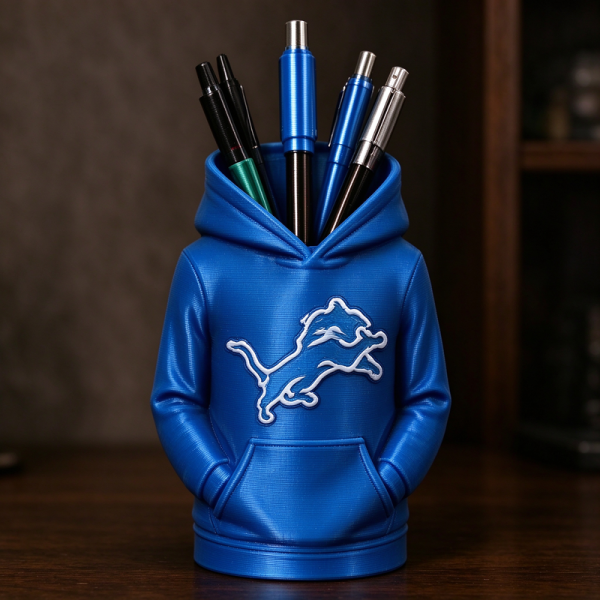 Football Hoodie Pen Holder | Team Desk Organizer